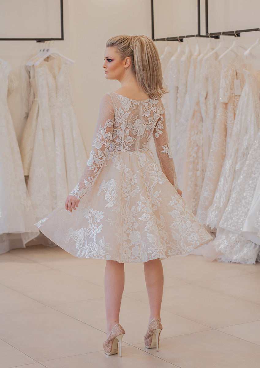 Bridal Midi Dress W08013 SWN