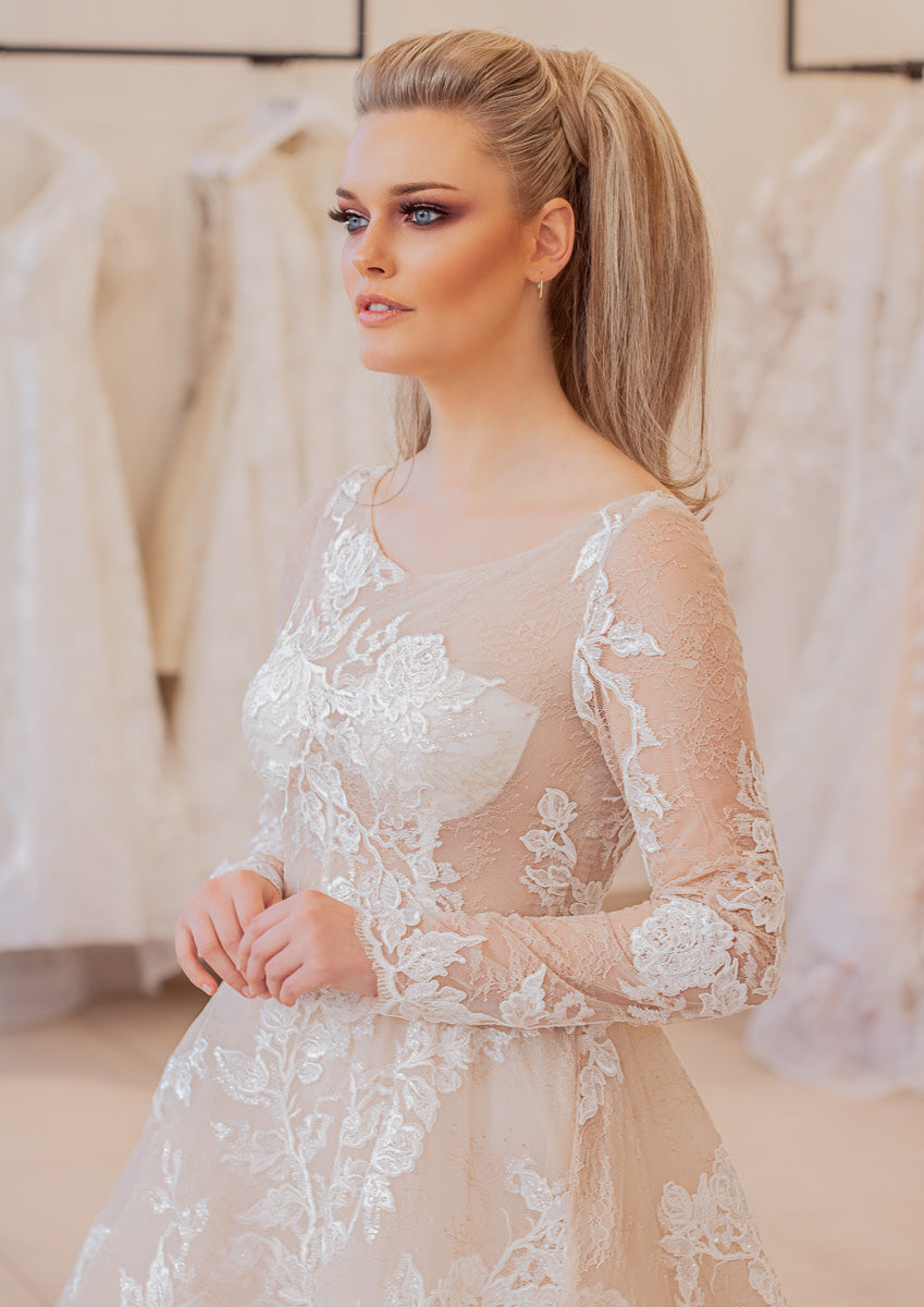 Bridal Midi Dress W08013 SWN